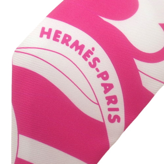Hermes(エルメス)のエルメス フォーブル レインボー ツイリー ピンク 白 40800072593 ハンドメイドのファッション小物(スカーフ)の商品写真