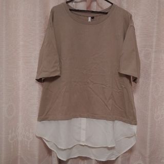 シマムラ(しまむら)の裾レイヤードカットソー👚大きいサイズ(カットソー(半袖/袖なし))