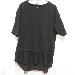 シマムラ(しまむら)の裾レイヤードカットソー👚大きいサイズ(カットソー(半袖/袖なし))