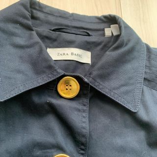 ザラ(ZARA)のZARA ネイビー　スプリングコート(スプリングコート)