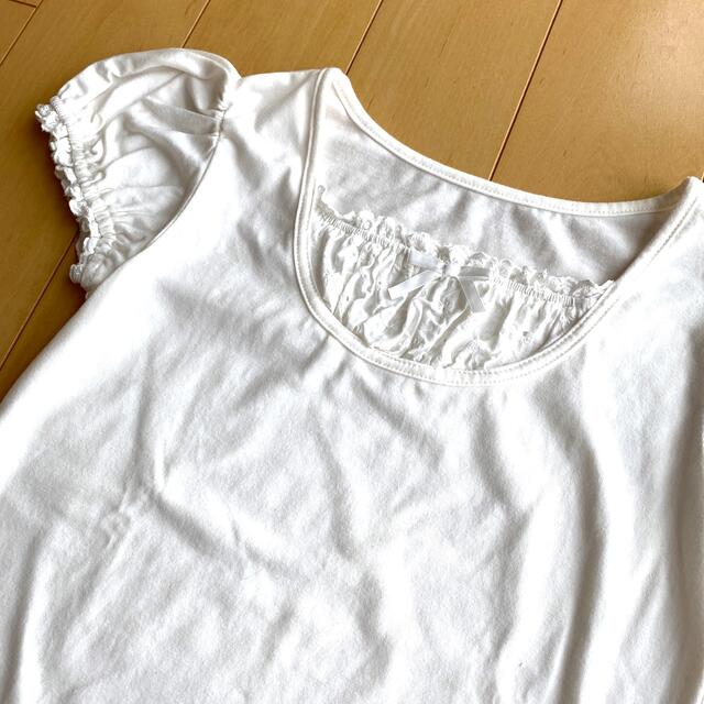 Catherine Cottage(キャサリンコテージ)のCatherine cottage オフホワイトデザインＴシャツ140㎝ キッズ/ベビー/マタニティのキッズ服女の子用(90cm~)(Tシャツ/カットソー)の商品写真