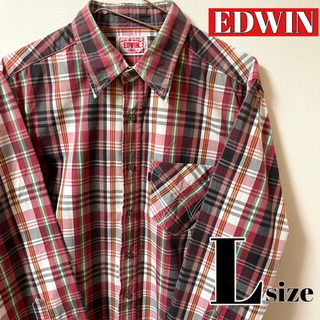 エドウィン(EDWIN)の【送料無料】EDWIN 薄手チェックシャツ(Tシャツ/カットソー(七分/長袖))