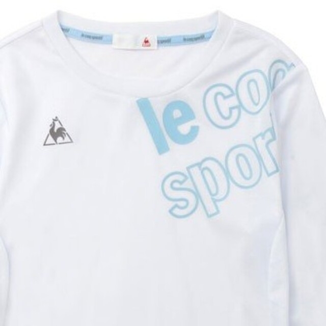 le coq sportif(ルコックスポルティフ)の新品 O lecoq sportif box mesh knit tee 白 レディースのトップス(Tシャツ(長袖/七分))の商品写真