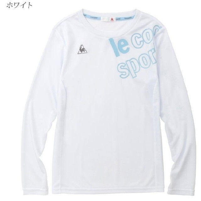 le coq sportif(ルコックスポルティフ)の新品 O lecoq sportif box mesh knit tee 白 レディースのトップス(Tシャツ(長袖/七分))の商品写真