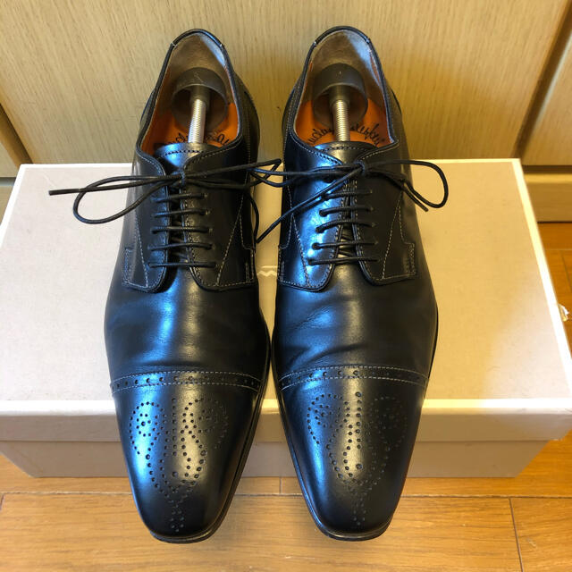 正規 SANTONI サントーニ メダリオン ドレスシューズ