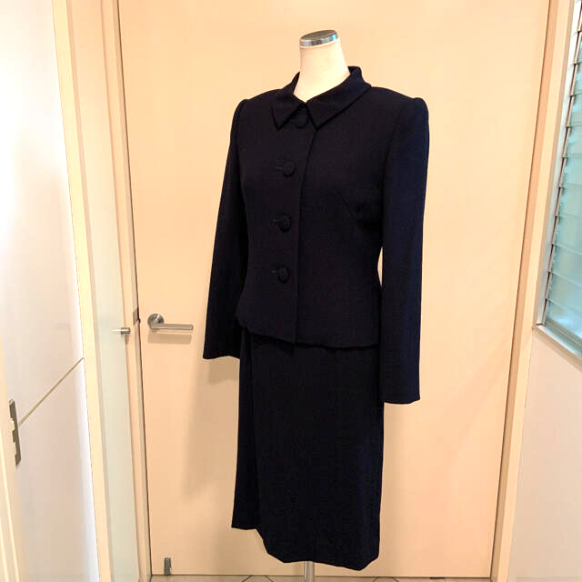 美品2回のみ着用ユキトリイ(YUKI TORII)お受験定番濃紺ワンピース