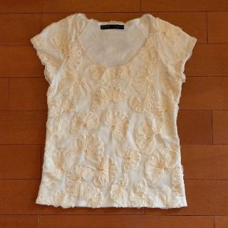 ザラ(ZARA)のZARA レース デザイントップス(カットソー(半袖/袖なし))