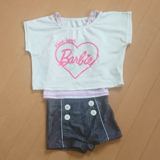 バービー(Barbie)のnon様 専用【Barbie】女児・水着 ３点セット (120㎝)(水着)