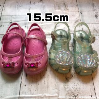 クロックス(crocs)のクロックス メリージェーン ＆ミニメリッサ　15.5cm セット(サンダル)