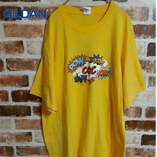 ギルタン(GILDAN)のUSA古着　Tシャツ　GILDAN　ギルダン　イエロー　XL(Tシャツ/カットソー(半袖/袖なし))