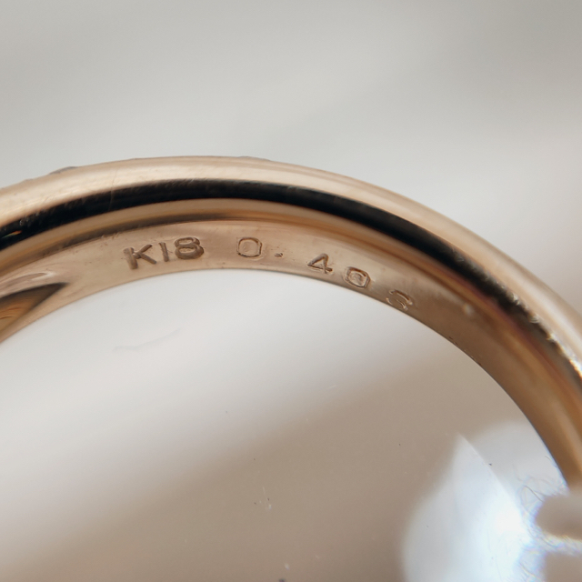 K18 YG ダイヤモンドリング　神楽坂宝石 レディースのアクセサリー(リング(指輪))の商品写真