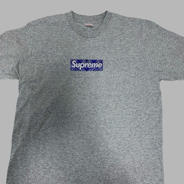 【新品本物】 - Supreme supreme バンダナボックスロゴ tee Ｌogo Box Bandana Tシャツ/カットソー(半袖/袖なし)