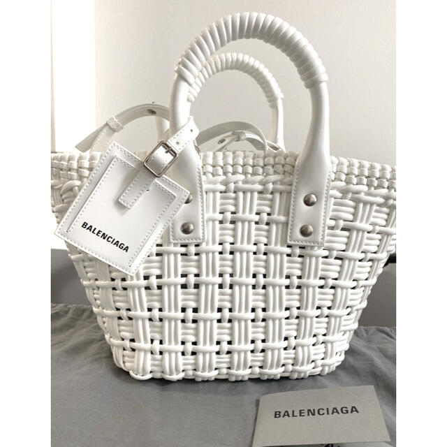 定番 Balenciaga - ホワイト 未使用新品 バレンシアガ ビストロ カゴ