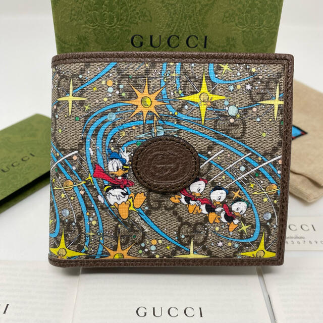 公式の店舗 Gucci GUCCI グッチ 二つ折り財布 ドナルド Disney 財布 コラボ 財布