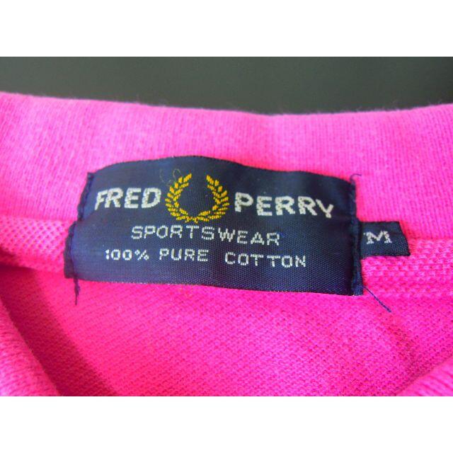FRED PERRY(フレッドペリー)の33c FRED PERRY フレッドペリー鹿の子ポロシャツ/M　ピンク色 メンズのトップス(Tシャツ/カットソー(半袖/袖なし))の商品写真