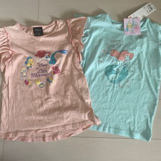 ユニクロ(UNIQLO)のリトルマーメイド　アリエルTシャツ/120/2枚セット(Tシャツ/カットソー)