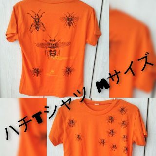 オレンジハチTシャツMサイズ(Tシャツ(半袖/袖なし))