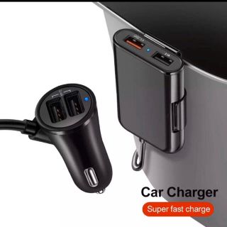 【新品】Quick Charge 3.0 A 4 USB ポート車載充電器(車内アクセサリ)