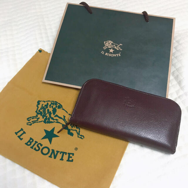 いいスタイル IL BISONTE - IL BISONTE ラウンドジップレザーウォレット 長財布