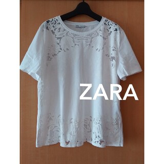 ザラ(ZARA)のZARA★素敵な刺繍プリントトップス(Tシャツ(半袖/袖なし))