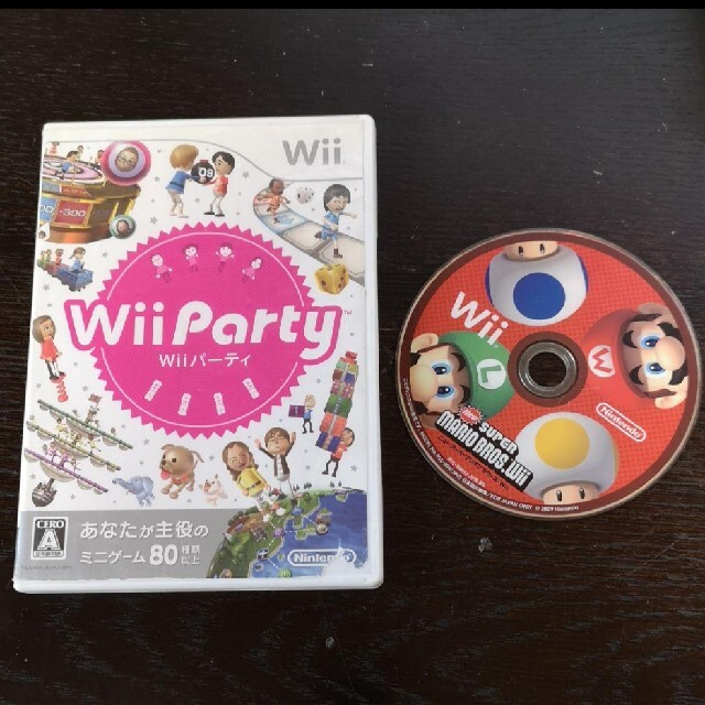 「Wii Party」「New SUPER MARIO BROS. Wii」 エンタメ/ホビーのゲームソフト/ゲーム機本体(家庭用ゲームソフト)の商品写真