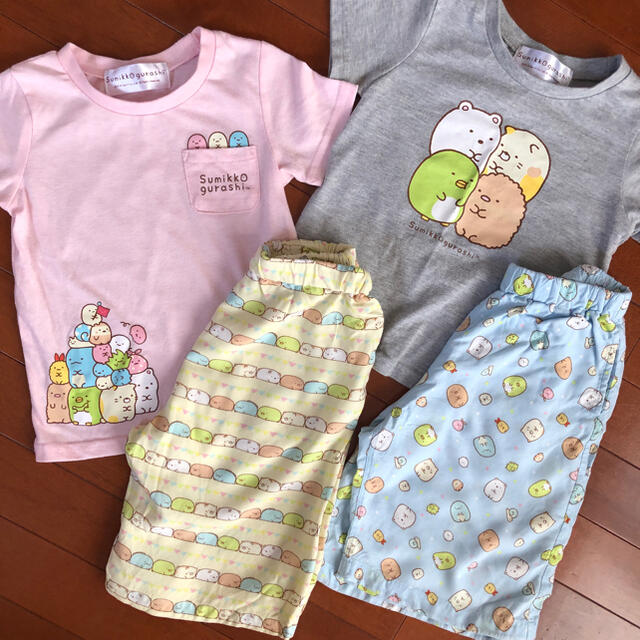 UNIQLO(ユニクロ)のすみっコぐらし　リラコ　Tシャツ　パジャマ　 キッズ/ベビー/マタニティのキッズ服女の子用(90cm~)(パジャマ)の商品写真