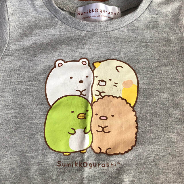 UNIQLO(ユニクロ)のすみっコぐらし　リラコ　Tシャツ　パジャマ　 キッズ/ベビー/マタニティのキッズ服女の子用(90cm~)(パジャマ)の商品写真