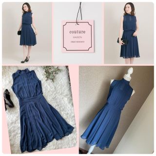 アーバンリサーチ(URBAN RESEARCH)の♡couture  28600円　ネイビーシフォンワンピース♡(ひざ丈ワンピース)