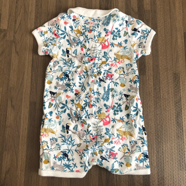 PETIT BATEAU(プチバトー)の【プチバトー】半袖カバーオールセット　74 キッズ/ベビー/マタニティのベビー服(~85cm)(カバーオール)の商品写真