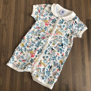 プチバトー(PETIT BATEAU)の【プチバトー】半袖カバーオールセット　74(カバーオール)