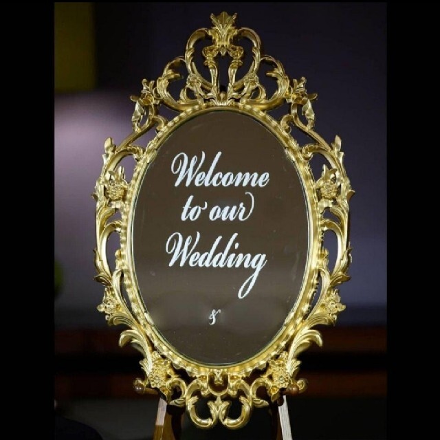 【高価値】 ウェルカムミラー 結婚式 ウェルカムボード