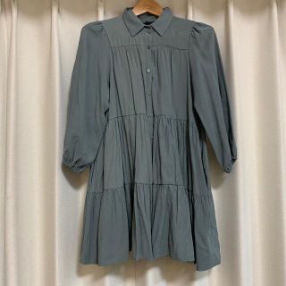 ザラ(ZARA)のブラウスフレアミニワンピ(ミニワンピース)