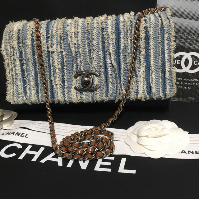 CHANEL(シャネル)の美品★ レア CHANEL シャネル デニム チェーンショルダーバッグ  正規品 レディースのバッグ(ショルダーバッグ)の商品写真