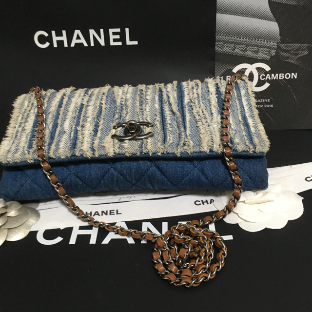 CHANEL(シャネル)の美品★ レア CHANEL シャネル デニム チェーンショルダーバッグ  正規品 レディースのバッグ(ショルダーバッグ)の商品写真