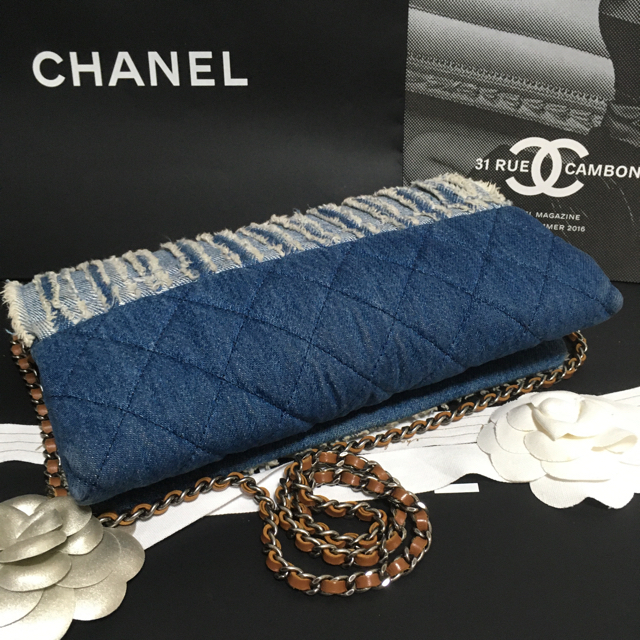 CHANEL(シャネル)の美品★ レア CHANEL シャネル デニム チェーンショルダーバッグ  正規品 レディースのバッグ(ショルダーバッグ)の商品写真