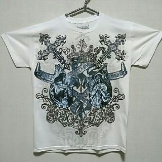 エドハーディー(Ed Hardy)のKonflic Los Angeles Testament ホワイト 新品(Tシャツ/カットソー(半袖/袖なし))