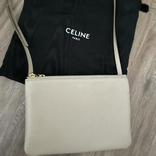 CELINE セリーヌ トリオ カーフスキン リエージュ ベージュ