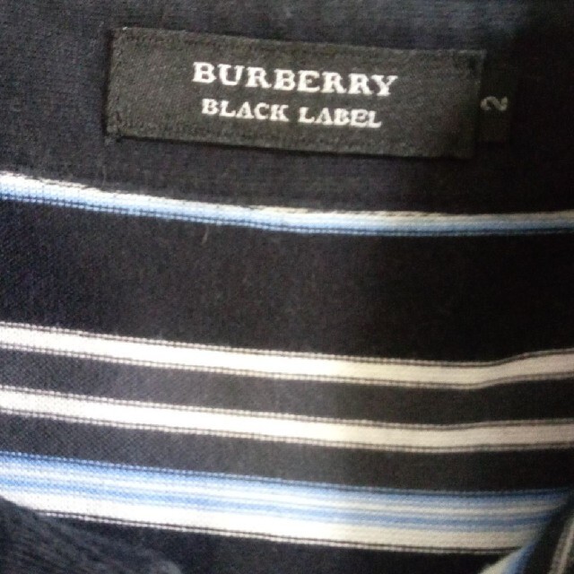 BURBERRY BLACK LABEL(バーバリーブラックレーベル)のBURBERRY BLACK LABEL　ポロシャツ  ボーダー 半袖  メンズのトップス(ポロシャツ)の商品写真