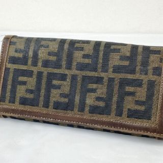 フェンディ(FENDI)のFENDI フェンディ 二つ折り長財布FF柄 レザー ウォレット小銭入れ札入れ(折り財布)