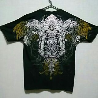 エドハーディー(Ed Hardy)のKonflic Archangel World AtlasＴシャツ ブラック新品(Tシャツ/カットソー(半袖/袖なし))