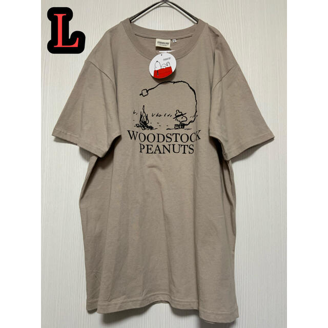 ウッドストック　スヌーピー　ピーナッツ　Ｔシャツ　Ｌサイズ メンズのトップス(Tシャツ/カットソー(半袖/袖なし))の商品写真