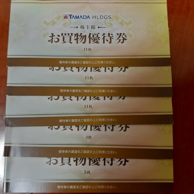 ヤマダ電機　株主優待　19000円分 チケットの優待券/割引券(レストラン/食事券)の商品写真