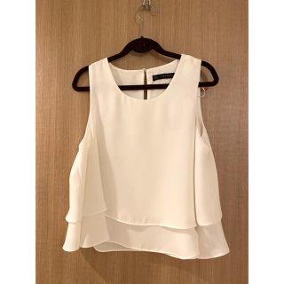 ザラ(ZARA)のZARA BASIC シフォンフレア　ノースリーブ　ブラウス(シャツ/ブラウス(半袖/袖なし))