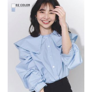 ザラ(ZARA)のbasement online ビッグカラーブラウス ベースメント(シャツ/ブラウス(長袖/七分))