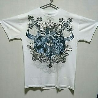 エドハーディー(Ed Hardy)のKonflic Los Angeles Testament ホワイト 2XL新品(Tシャツ/カットソー(半袖/袖なし))