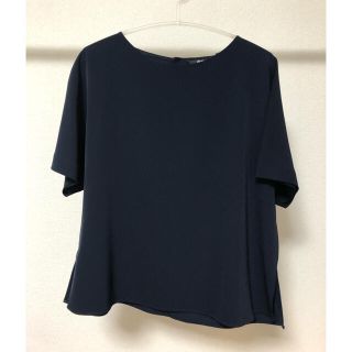 ユニクロ(UNIQLO)のUNIQLO ドレープTブラウス（半袖）　M(シャツ/ブラウス(半袖/袖なし))