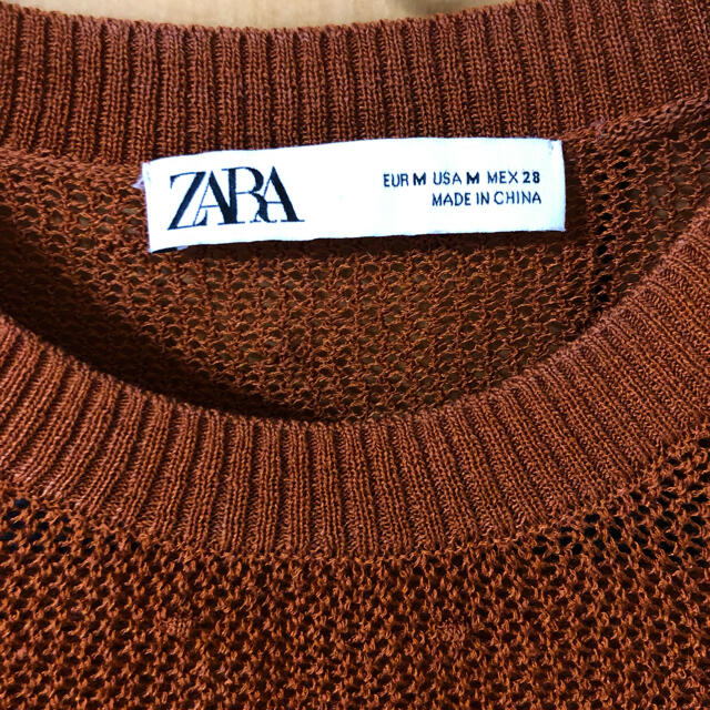 ZARA(ザラ)の【美品】ZARA サマーニット　テラコッタ🧱 レディースのトップス(ニット/セーター)の商品写真