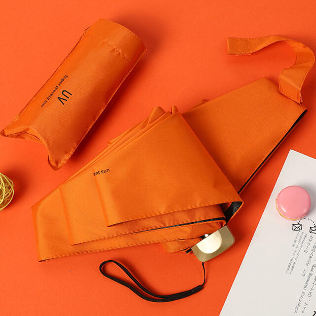 日傘オレンジ レディースのファッション小物(傘)の商品写真