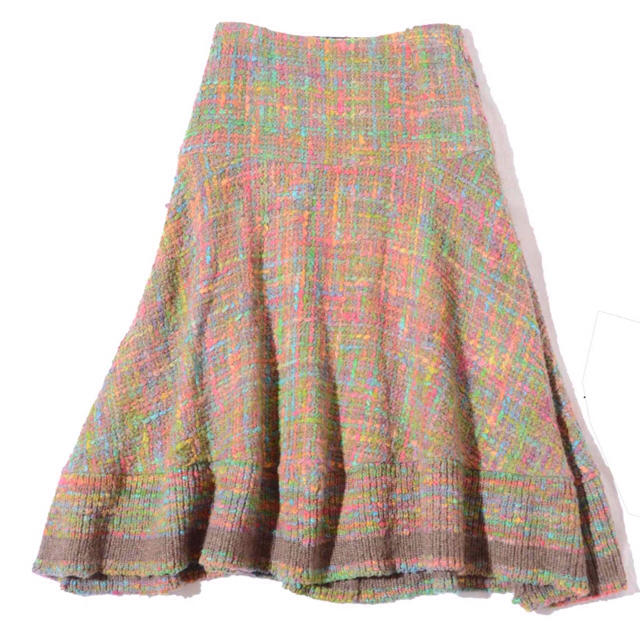 ISSEY MIYAKE(イッセイミヤケ)のハート イッセイミヤケ マルチカラー毛糸スカート レディースのスカート(ロングスカート)の商品写真