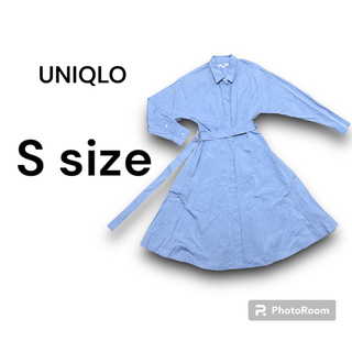 ユニクロ(UNIQLO)のシャツワンピース　UNIQLOワンピース　紐ベルト付き(ロングワンピース/マキシワンピース)